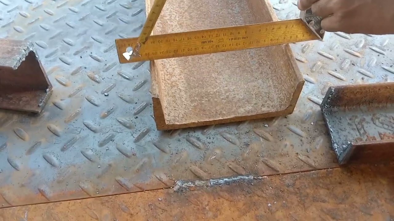 channel (4") ka 45 degree p cup nikalne ka tariqa | 45° cope cut formula