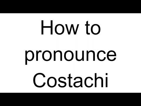 How To Pronounce Costachi Romanian