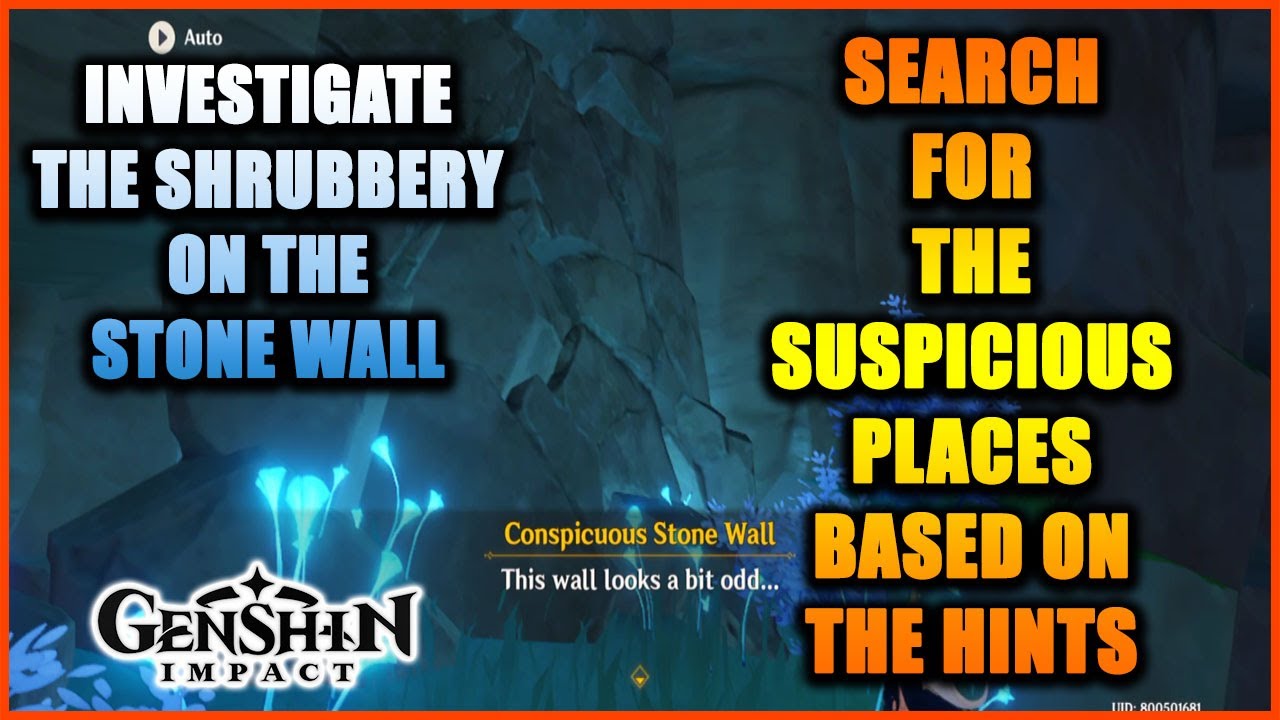Genshin Impact: Search for suspicious places based on the hints