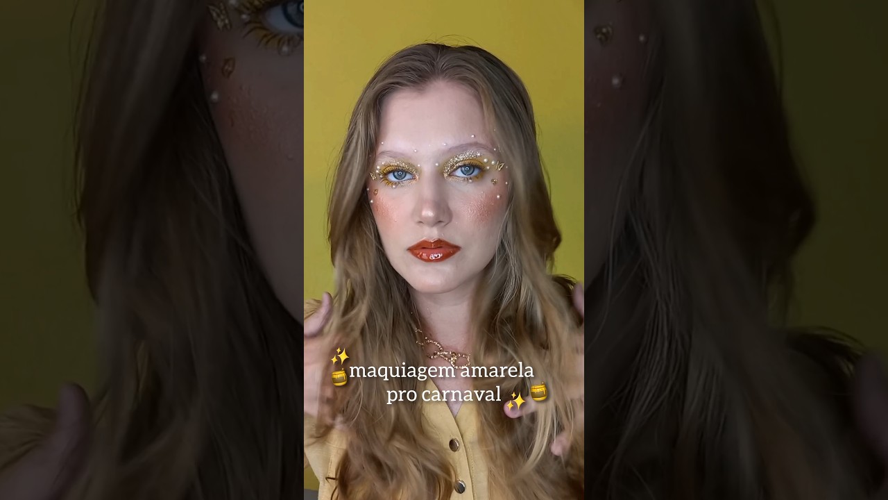 Gostam de v&iacute;deos de tutorial?? #makeuptutorial #amarelo #inspira&ccedil;&atilde;o #carnaval2026