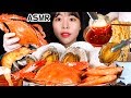 ASMR MUKBANG🦐| 해물찜과 라면 먹방 (가리비, 전복, 꽃게, 새우, 굴) BRAISED SEAFOOD AND RAMEN Hải sản อาหารทะเล