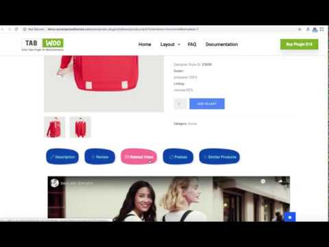 Premium WordPress Plugin TabWoo - How to add extra tabs in WooCommerce Product page | WP Tutorial
