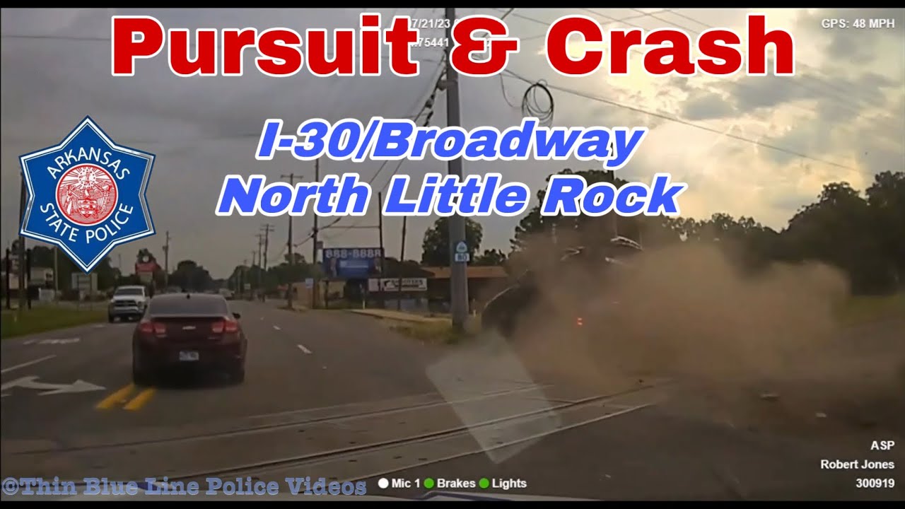 Dash Cam: Arkansas State Police Pursuit and Crash in North Little Rock ...