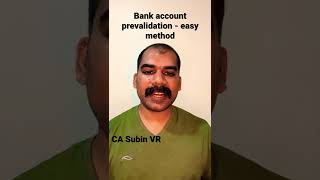 Bank Account Prevalidation Easy Step  Income Tax Malayalam