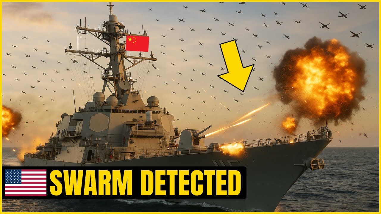 China Tests Swarm Drones Near a U.S. Destroyer — Footage Shows Close Encounter Moments Before...