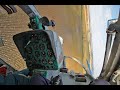 Kamov Ka-26 spraying sunflower near Cece, Hungary - cockpit view