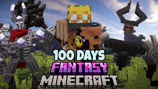 I SURVIVED 100 DAYS IN FANTASY MINECRAFT HARDCORE!!