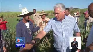 Supervisa presidente de Cuba producción de azúcar en municipio espirituano