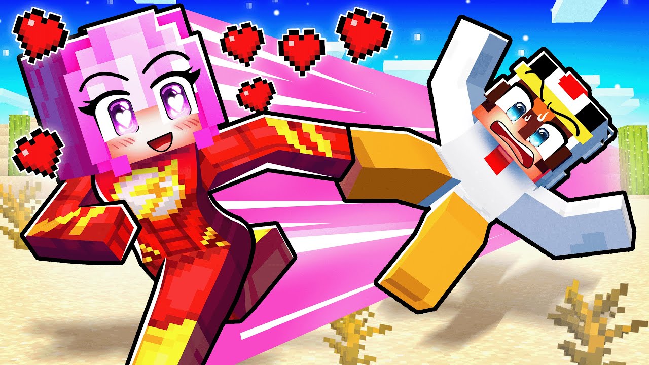 Flash Girl a un CRUSH sur MOI sur Minecraft !