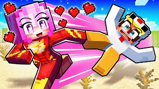 Flash Girl a un CRUSH sur MOI sur Minecraft ! screenshot 5