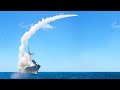 US Ships Launching Ultrafast Missiles in the Middle of Sea
