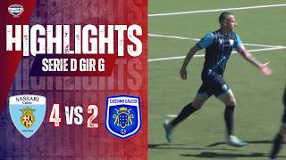 Calcio Serie D Gir. G - Sassari Calcio Latte Dolce-Cassino Calcio 1924 4-2 (Highlights)