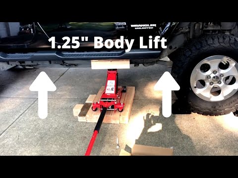 1.25" Body lift install Jeep Wrangler JK