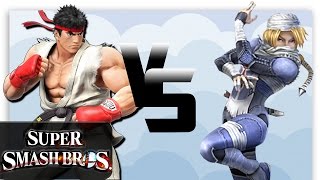 Super Smash Bros.: Renais (Sheik) Vs Mario rulz (Ryu) Wii U HD