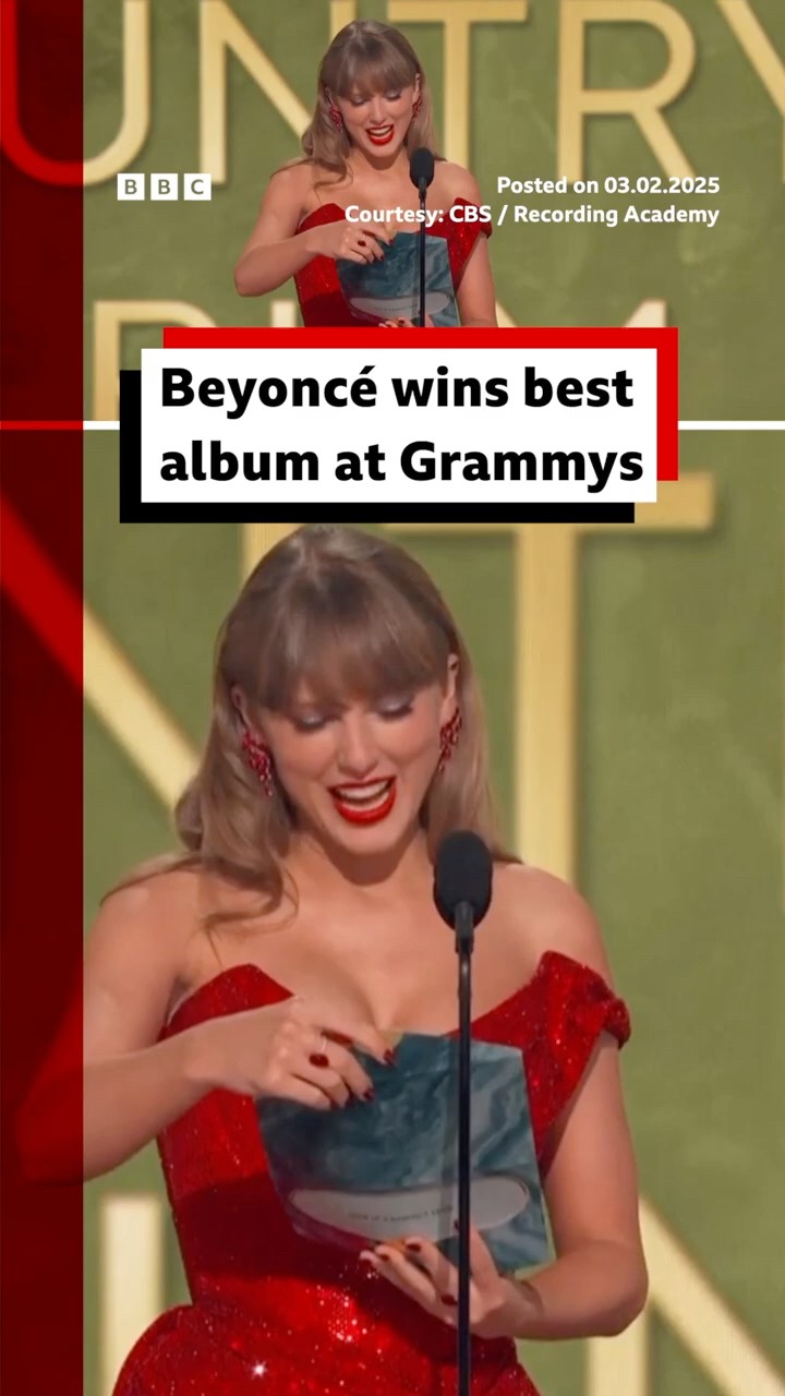 Beyoncé wins best country album at Grammys. #Beyoncé #Grammys #BBCNews