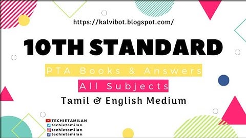 10th Standard All Subjects PTA Books & Answer Keys (Tamil & English Medium)