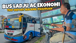 KELUAR TERMINAL LANGSUNG BALAPAN !! | Trip Bus Ladju AC Ekonomi Malang-Pasuruan