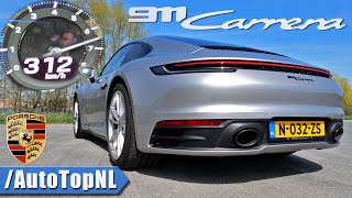 PORSCHE 911 992 Carrera | 0-312km/h ACCELERATION TOP SPEED & SOUND by AutoTopNL