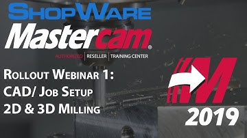 Mastercam 2019 Rollout Webinar 1: CAD, Job Setup & Documentation, 2D/3D Mill