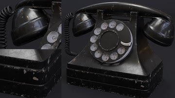 Tutorial No.68 : Creating a realistic "Vintage Rotary Telephone" shader in Arnold 5 for Cinema 4d