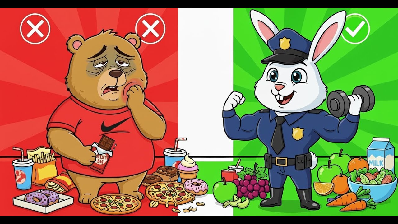 Healthy And Junk Food Song For Kids | Nursery Rhymes - YouTube