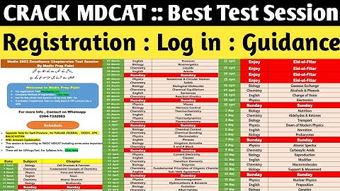 Crack MDCAT 2023 :: How to Prepare MDCAT :: Medix Test Session