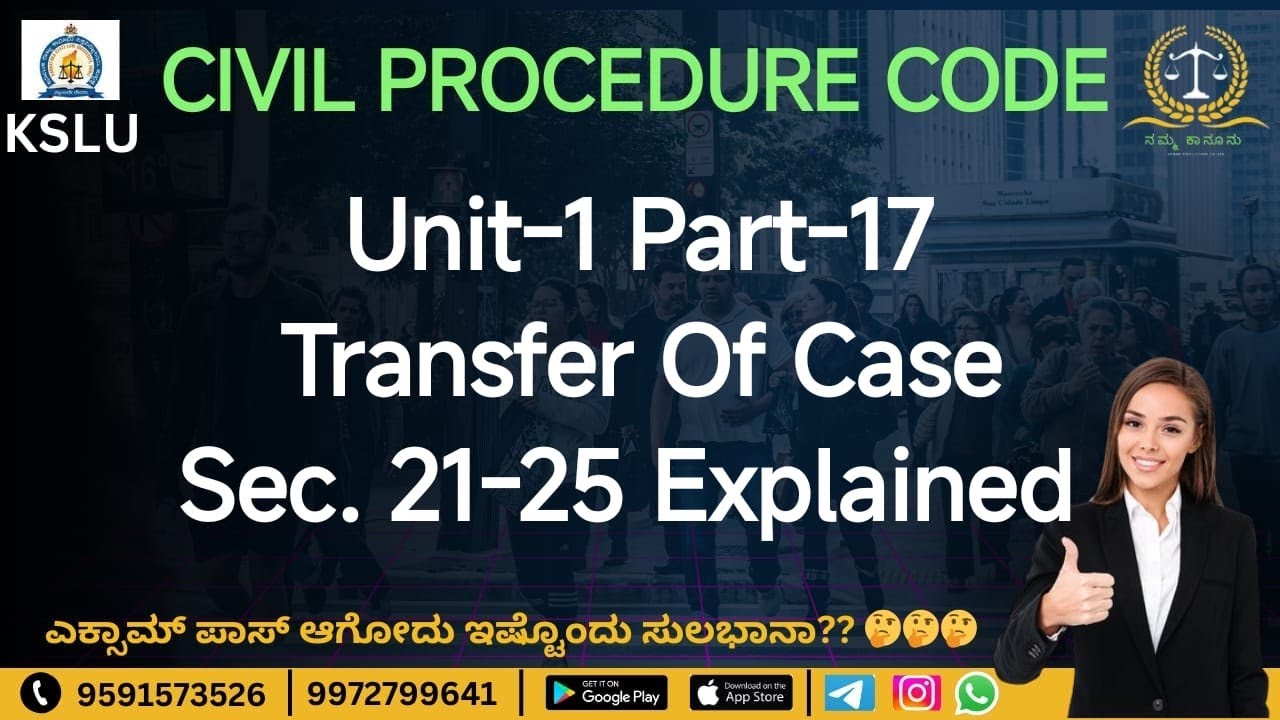KSLU CPC Part 17 Transfer of case section 21 to 25 all