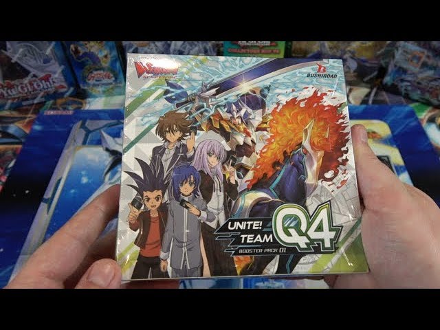 team q4 booster box Cardfight!! Vanguard: V-BT01 BOX OPENING 4 BOXES (Unite! Team Q4)