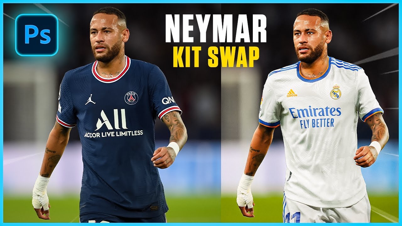 Neymar Kit Swap | Jersey Swap | Photoshop - YouTube