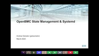openbmc state management and systemd