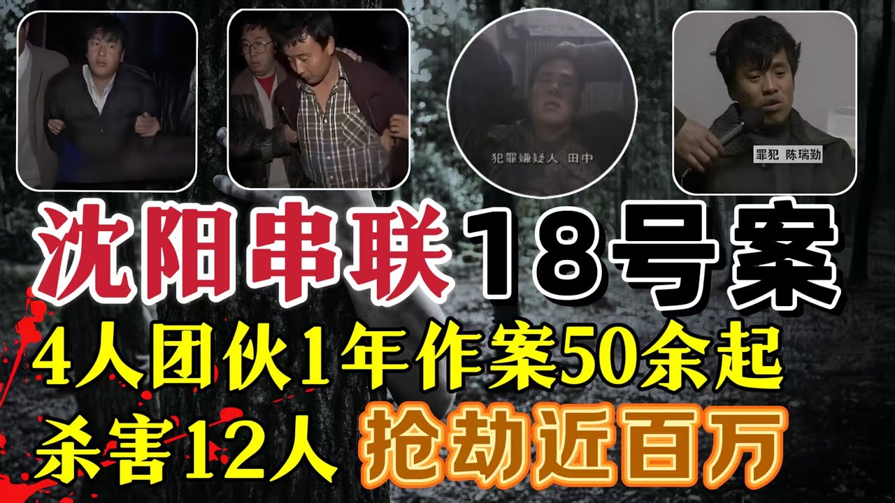 1997年沈阳串联18号案，4人团伙一年作案50余起杀害12人、抢劫财物价值近百万#案件調查 #大案紀實 #奇闻大案故事会