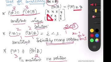 12th Maths|Chapter:1|Exercise 1.6 Test for consistency