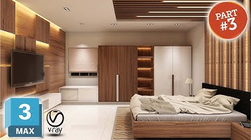 Part - 3 || Complete Bedroom Modelling in 3DS Max With V-Ray @DeepakVerma_cad