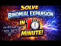 HOW TO SOLVE BINOMIAL EXPANSION OF NEGATIVE POWER ON CALCULATOR