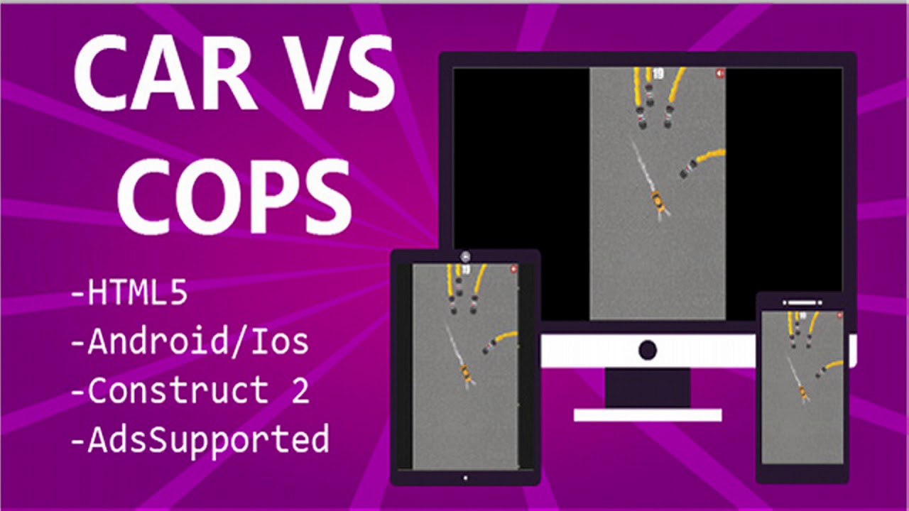 Car vs Cops HTML5 & Mobile Game (Construct 2&3) | Codecanyon Scripts ...