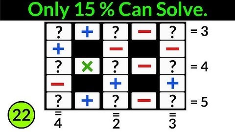 (Video # 22) Can You Solve This Math Number Puzzle | Hard Puzzles Only 15% Can Solve.