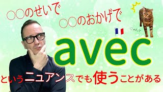 【フランス語】こんな場合にも使う、前置詞「avec」 [♯517]