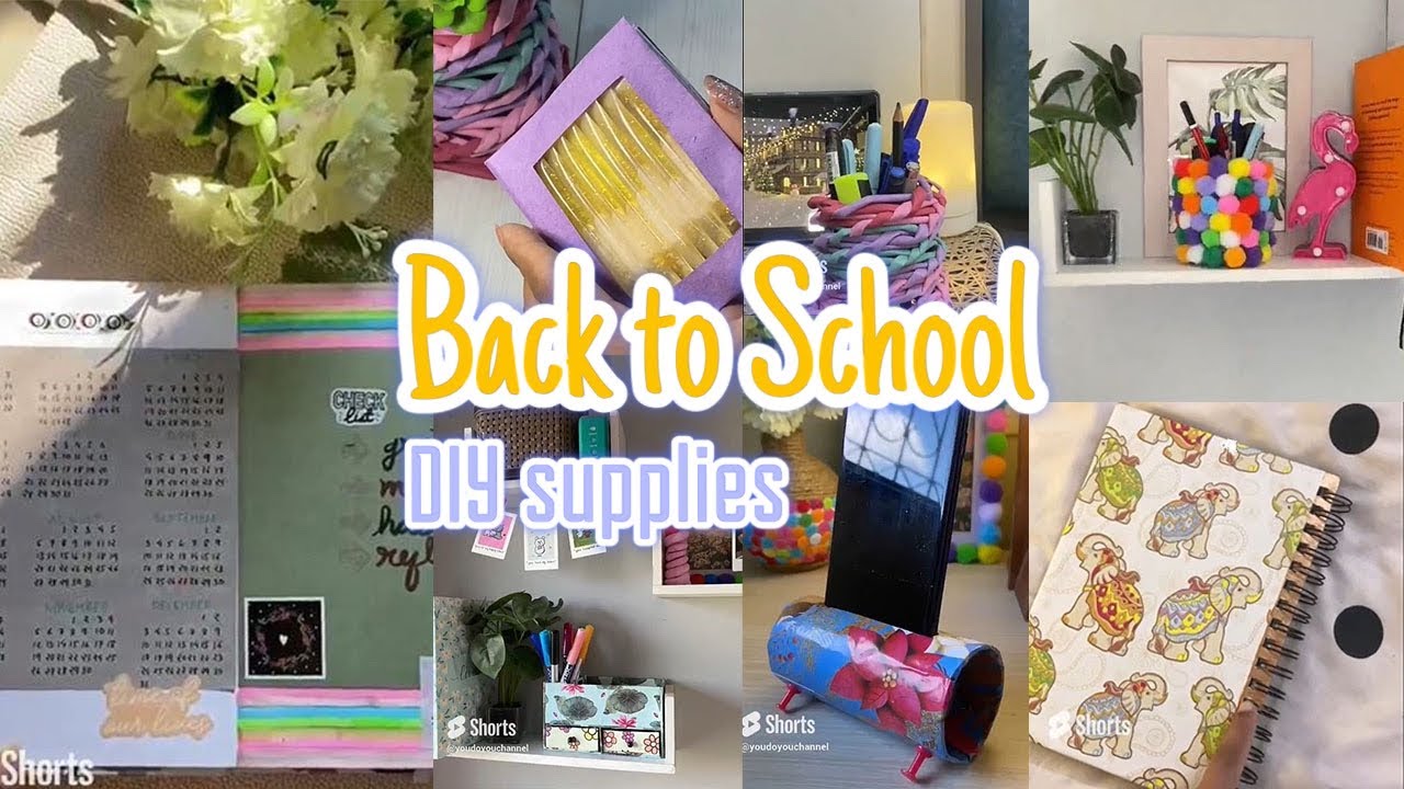 7 DIY Easy School Supplies | BACK TO SCHOOL Hacks & Crafts | Youdoyou ...