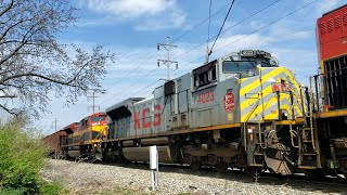 KCS Grey Ghost SD70ACE 4023 Trailing on a slow manifest