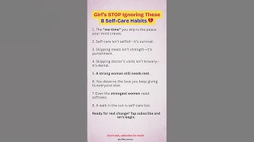 8 Self-Care Tips Every Woman Needs to Hear 🌸