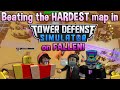 Beating the HARDEST MAP in TOWER DEFENSE SIMULATOR on FALLEN! (BADLANDS) - ROBLOX
