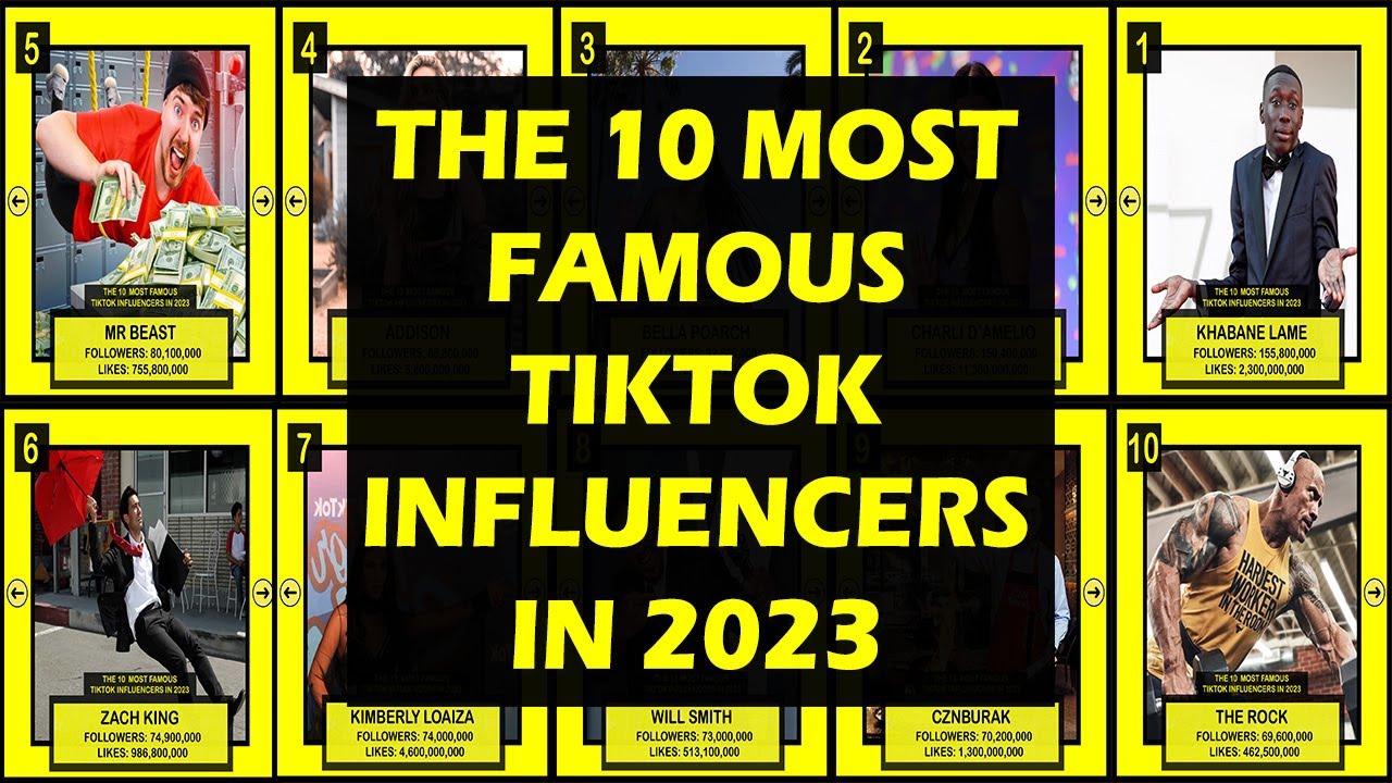 The 10 Most Famous Tiktok Influencers in 2023 - YouTube