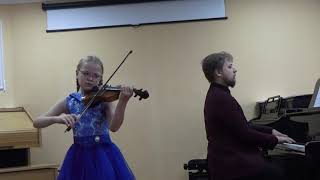 Арина Краснова, 10 лет. Ш. Берио, "Балетные сцены". Партия фортепиано - Тимофей Казанцев.