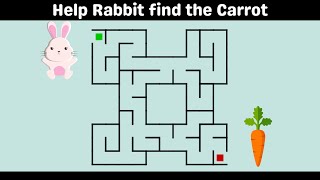 Solve the MAZE | Help Rabbit find the Carrot