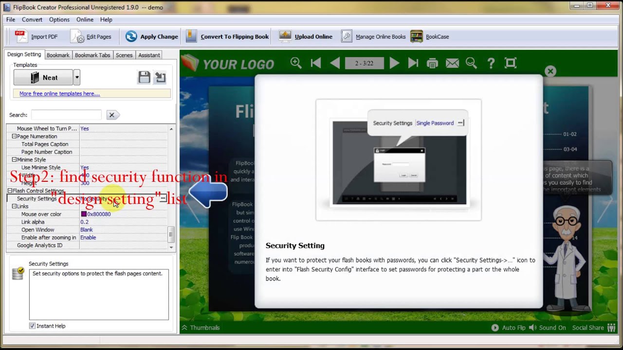 Keep page flip book safe with FlipBook Creator Professional
