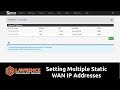 pfsense Setting Multiple Static WAN IP Addresses / Using Virtual IP's NAT Firewall Rules