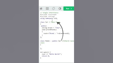 Single Inheritance in OOPs #code #coder #cpp #programming