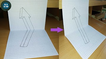 3D illusion Video | How to Draw an Arrow 3D art on Graph paper | 3D art