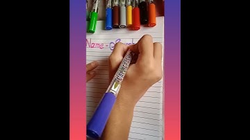 srushti nice name.......... calligraphy with my brush pens (#short)