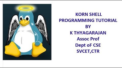 Korn Shell Programming part2(Unit5)